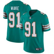 Wholesale Cheap Nike Dolphins #91 Cameron Wake Aqua Green Alternate Men's Stitched NFL Vapor Untouchable Limited Jersey