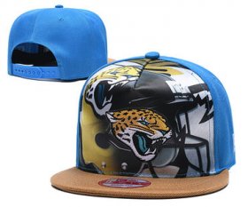 Wholesale Cheap Jaguars Team Logo Blue Adjustable Leather Hat TX