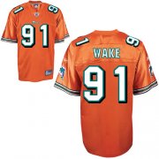 Wholesale Cheap Dolphins #91 Cameron Wake Orange Stitched NFL Jersey