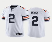 Cheap Men's Chicago Bears #2 DJ Moore White Limited Stitched Football Jersey