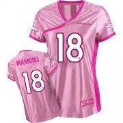 Wholesale Cheap Nike Broncos #18 Peyton Manning Pink Women's Be Luv'd Stitched NFL Elite Jersey
