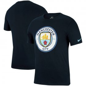 Wholesale Cheap Manchester City Nike Logo Crest T-Shirt Navy