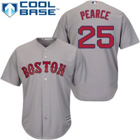 Wholesale Cheap Red Sox #25 Steve Pearce Grey Cool Base Stitched Youth MLB Jersey
