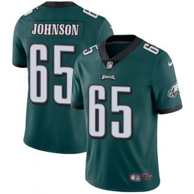Wholesale Cheap Nike Eagles #65 Lane Johnson Midnight Green Team Color Men\'s Stitched NFL Vapor Untouchable Limited Jersey
