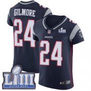 Wholesale Cheap Nike Patriots #24 Stephon Gilmore Navy Blue Team Color Super Bowl LIII Bound Men's Stitched NFL Vapor Untouchable Elite Jersey