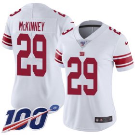 Wholesale Cheap Nike Giants #29 Xavier McKinney White Women\'s Stitched NFL 100th Season Vapor Untouchable Limited Jersey