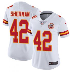 Wholesale Cheap Nike Chiefs #42 Anthony Sherman White Women\'s Stitched NFL Vapor Untouchable Limited Jersey