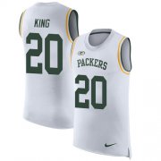 Wholesale Cheap Nike Packers #20 Kevin King White Men's Stitched NFL Limited Rush Tank Top Jersey