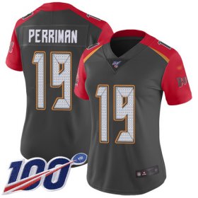 Wholesale Cheap Nike Buccaneers #19 Breshad Perriman Gray Women\'s Stitched NFL Limited Inverted Legend 100th Season Jersey