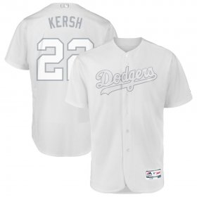 Wholesale Cheap Los Angeles Dodgers #22 Clayton Kershaw Kersh Majestic 2019 Players\' Weekend Flex Base Authentic Player Jersey White