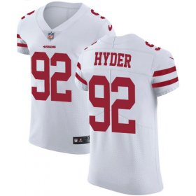 Wholesale Cheap Nike 49ers #92 Kerry Hyder White Men\'s Stitched NFL New Elite Jersey