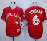 Wholesale Cheap Blue Jays #6 Marcus Stroman Red Canada Day Stitched MLB Jersey