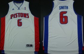Wholesale Cheap Detroit Pistons #6 Josh Smith Revolution 30 Swingman White Jersey