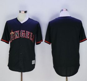 Wholesale Cheap Angels of Anaheim Blank Black New Cool Base Fashion Stitched MLB Jersey
