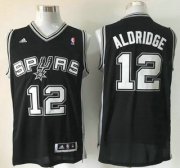 Wholesale Cheap San Antonio Spurs #12 LaMarcus Aldridge Revolution 30 Swingman Black Jersey