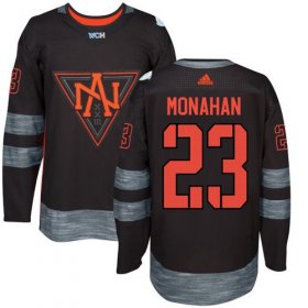 Wholesale Cheap Team North America #23 Sean Monahan Black 2016 World Cup Stitched Youth NHL Jersey