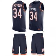 Wholesale Cheap Nike Bears #34 Walter Payton Navy Blue Team Color Men's Stitched NFL Limited Tank Top Suit Jersey