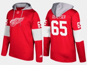 Wholesale Cheap Red Wings #65 Danny DeKeyser Red Name And Number Hoodie