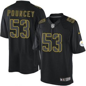 Wholesale Cheap Nike Steelers #53 Maurkice Pouncey Black Men\'s Stitched NFL Impact Limited Jersey