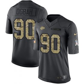 Wholesale Cheap Nike Chiefs #90 Emmanuel Ogbah Black Men\'s Stitched NFL Limited 2016 Salute to Service Jersey