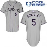Wholesale Cheap Rockies #5 Carlos Gonzalez Grey Cool Base Stitched Youth MLB Jersey