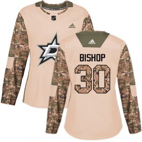 Wholesale Cheap Adidas Stars #30 Ben Bishop Camo Authentic 2017 Veterans Day Women\'s Stitched NHL Jersey