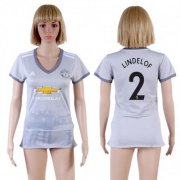 Wholesale Cheap Women's Manchester United #2 Lindelof Sec Away Soccer Club Jersey