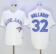 Wholesale Cheap Blue Jays #32 Roy Halladay White New Cool Base Stitched MLB Jersey