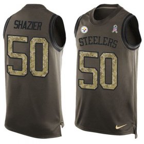 Wholesale Cheap Nike Steelers #50 Ryan Shazier Green Men\'s Stitched NFL Limited Salute To Service Tank Top Jersey