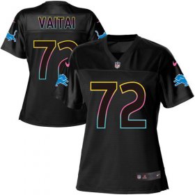 Wholesale Cheap Nike Lions #72 Halapoulivaati Vaitai Black Women\'s NFL Fashion Game Jersey