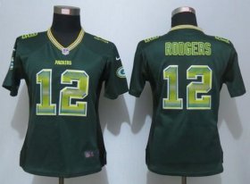 Wholesale Cheap Nike Packers #12 Aaron Rodgers Green Team Color Women\'s Stitched NFL Elite Strobe Jersey
