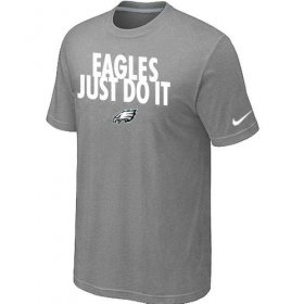 Wholesale Cheap Nike Philadelphia Eagles Just Do It Light Grey T-Shirt