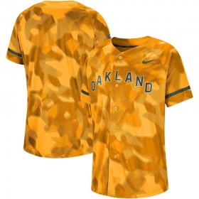 Wholesale Cheap Oakland Athletics Nike Camo Jersey Gold