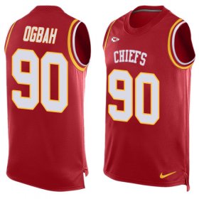 Wholesale Cheap Nike Chiefs #90 Emmanuel Ogbah Red Team Color Men\'s Stitched NFL Limited Tank Top Jersey