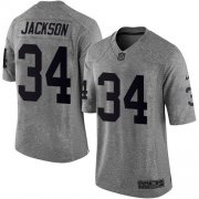 Wholesale Cheap Nike Raiders #34 Bo Jackson Gray Men's Stitched NFL Limited Gridiron Gray Jersey