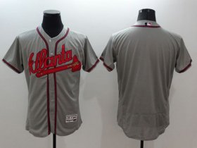 Wholesale Cheap Braves Blank Grey Flexbase Authentic Collection Stitched MLB Jersey