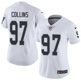 Wholesale Cheap Nike Raiders #97 Maliek Collins White Women\'s Stitched NFL Vapor Untouchable Limited Jersey