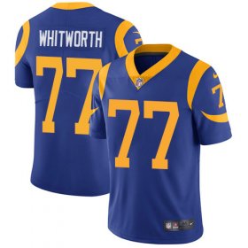 Wholesale Cheap Nike Rams #77 Andrew Whitworth Royal Blue Alternate Men\'s Stitched NFL Vapor Untouchable Limited Jersey