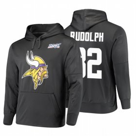 Wholesale Cheap Minnesota Vikings #82 Kyle Rudolph Nike NFL 100 Primary Logo Circuit Name & Number Pullover Hoodie Anthracite