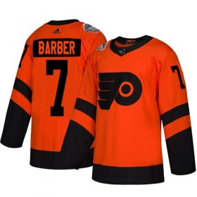 Wholesale Cheap Adidas Flyers #7 Bill Barber Orange Authentic 2019 Stadium Series Women\'s Stitched NHL Jersey