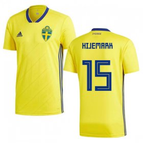 Wholesale Cheap Sweden #15 Hijemark Home Soccer Country Jersey