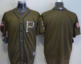 Wholesale Cheap Pirates Blank Green Salute to Service Stitched MLB Jersey