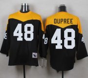 Wholesale Cheap Mitchell And Ness 1967 Steelers #48 Bud Dupree Black/Yelllow Throwback Men's Stitched NFL Jersey