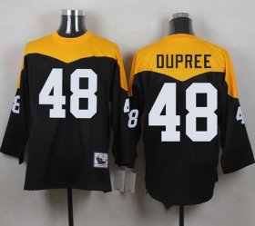 Wholesale Cheap Mitchell And Ness 1967 Steelers #48 Bud Dupree Black/Yelllow Throwback Men\'s Stitched NFL Jersey
