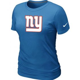 Wholesale Cheap Women\'s Nike New York Giants Logo NFL T-Shirt Light Blue