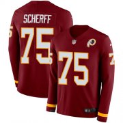 Wholesale Cheap Nike Redskins #75 Brandon Scherff Burgundy Red Team Color Men's Stitched NFL Limited Therma Long Sleeve Jersey
