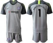 Wholesale Cheap Chelsea #1 Arrizabalaga Grey Goalkeeper Soccer Club Jersey