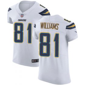 Wholesale Cheap Nike Chargers #81 Mike Williams White Men\'s Stitched NFL Vapor Untouchable Elite Jersey