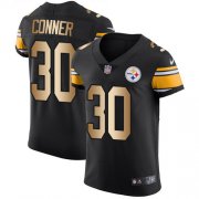 Wholesale Cheap Nike Steelers #30 James Conner Black Team Color Men's Stitched NFL Elite Gold Jersey