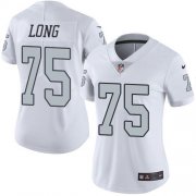 Wholesale Cheap Nike Raiders #75 Howie Long White Women's Stitched NFL Limited Rush Jersey